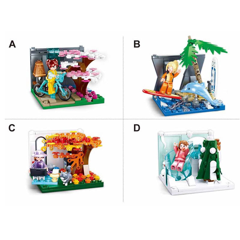 Hairdresser - Mini Room Blocks - Sluban - 104 Elements