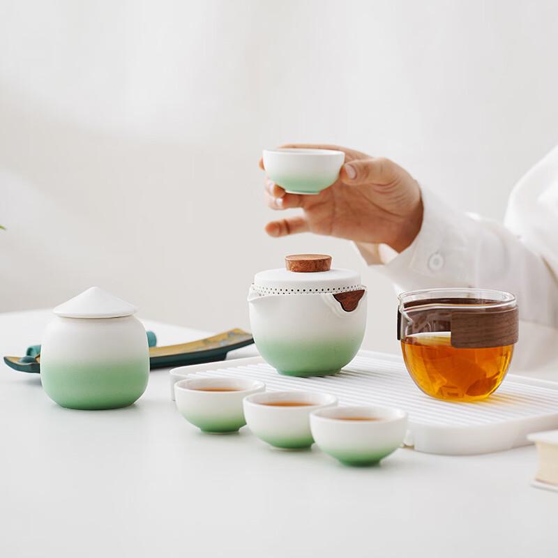 Zhuijia Portable Ceramic Travel Gongfu Tea Set