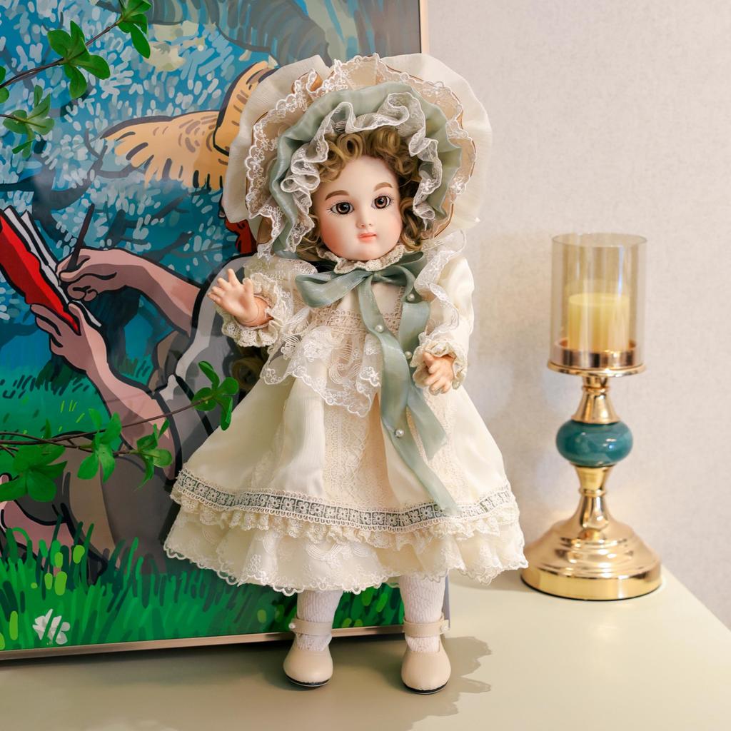 Кукла BJD Biscuit 16 дюймов от Cloveray, платье в викторианском стиле, шарниры с текстурой под дерево, позируемая ПВХ кукла под бисквит, для демонстрации, декора, подарок на день рождения, поставляется в