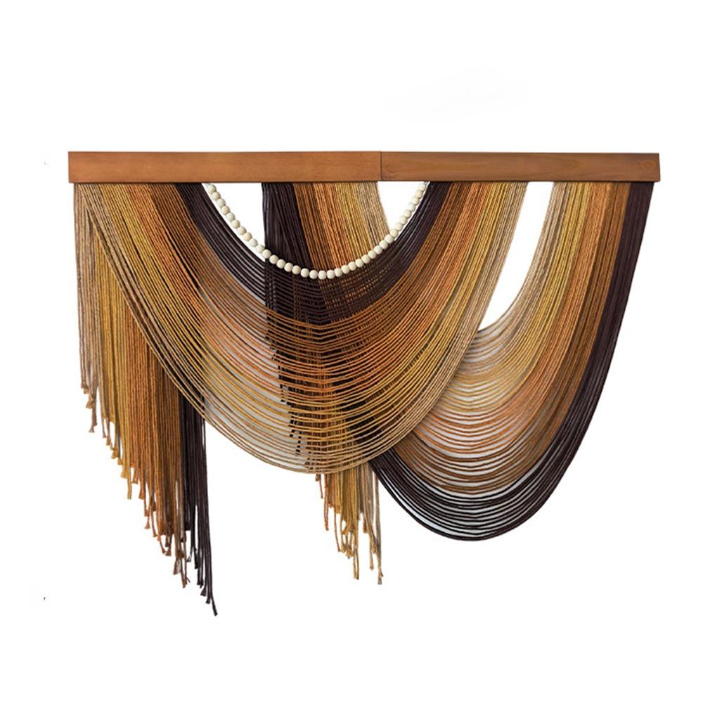 Wall Art Bohemian Wall Decor Wooden Macrame Wall Hanging Handmade Tassel Tapestry Household
