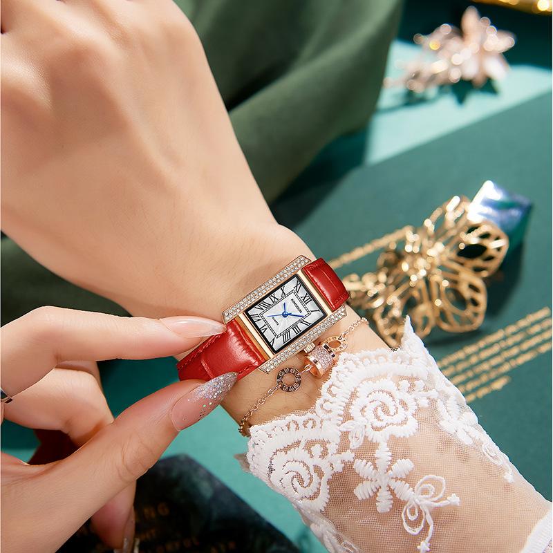 KIMSDUN Часы мужские топовые брендовые роскошные часы новые модные квадратные водные бриллианты английские женские M. Водонепроницаемые часы