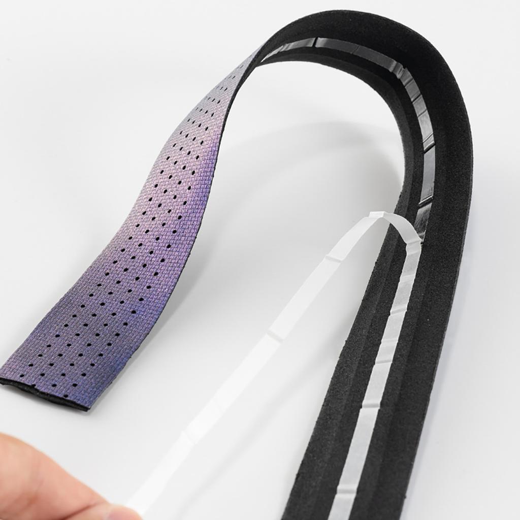 Perforated silicone bicycle handlebar tape - black