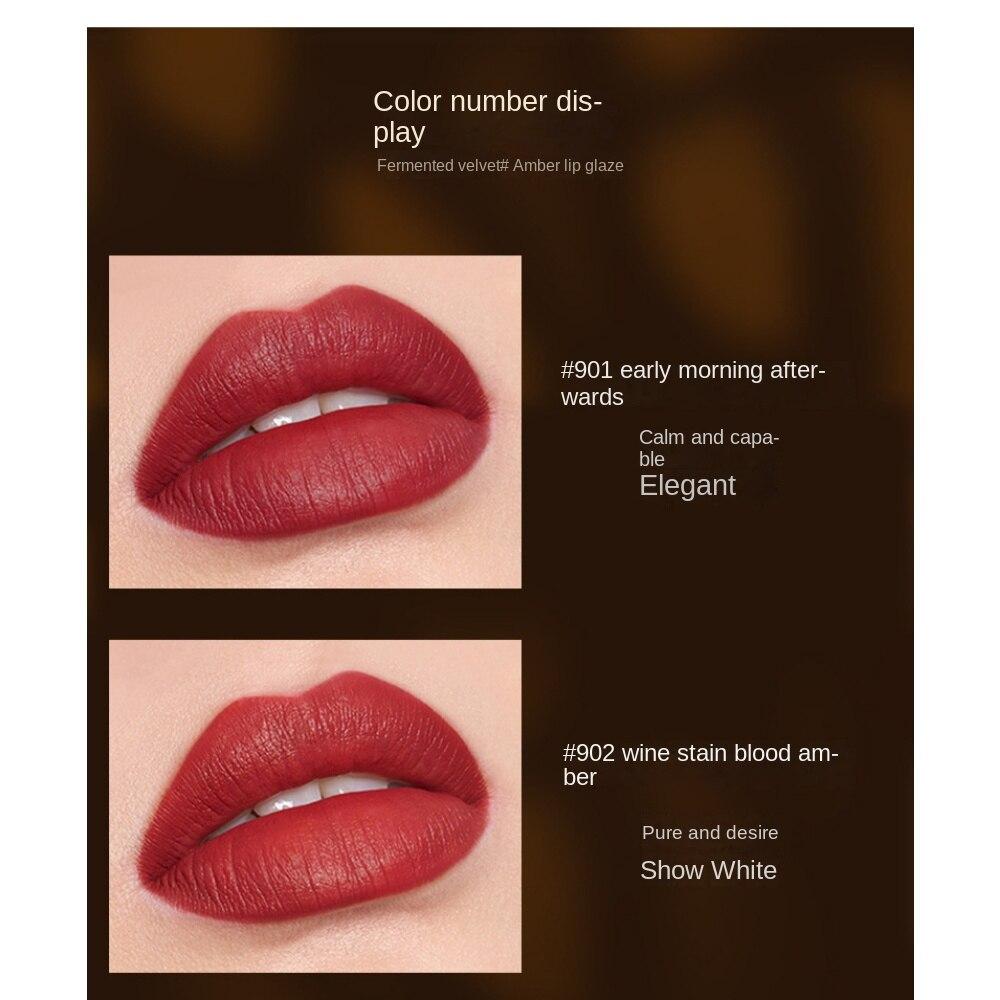 VIBELY Matte Amber Lip Glaze Антипригарная губная помада Amber Leopard Lip Glaze