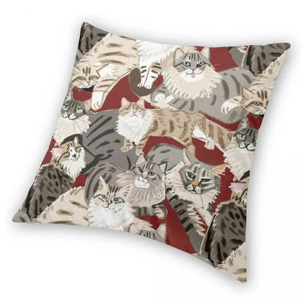 Кошачий Рай Милые Котики Домашние Животные Наволочка Принт Полиэстер Наволочка для Подушки Декорации Наволочка Спальня На молнии ''