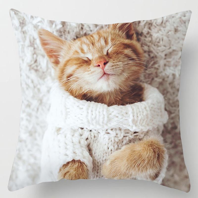 Декоративная наволочка серии Cute Kitty, украшение для офиса, гостиной, спальни, детской комнаты, наволочка для украшения дома