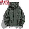 Erkaklar Kurtkasi Kapushonli Shamdan himoya qiluvchi Plashlar Katta oʻlchamli Katta oʻlcham Suv oʻtkazmaydigan Qora Bomber Kemping uchun Keng Yengil Softshell