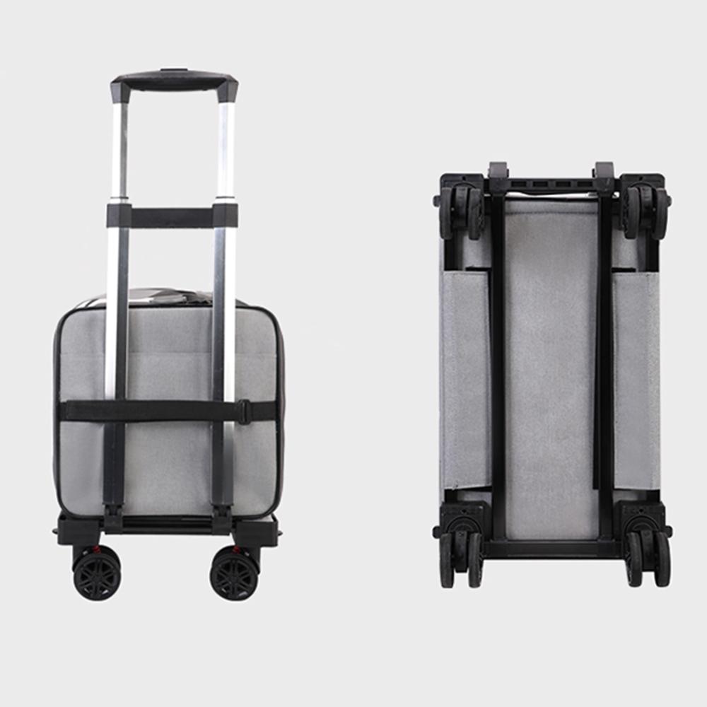 Pet Trolley Bag Detachable Rolling Carrier for Small Dogs Cats Portable Pet Travel Carrier with