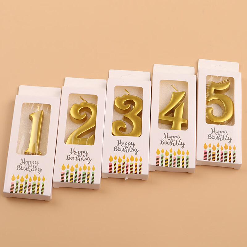 LIEI Gold Number Birthday Candle