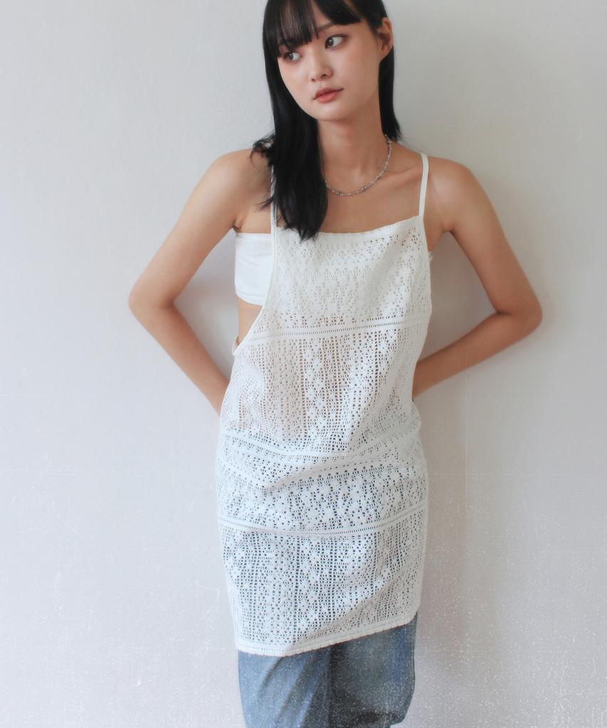 Кружевное платье-фартук RUBATI Marrakech Crochet_Белый