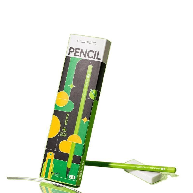 New Sai Little Green Deli Black Lead Pencil with Thick Core for Elementary Students/Children's Writing.