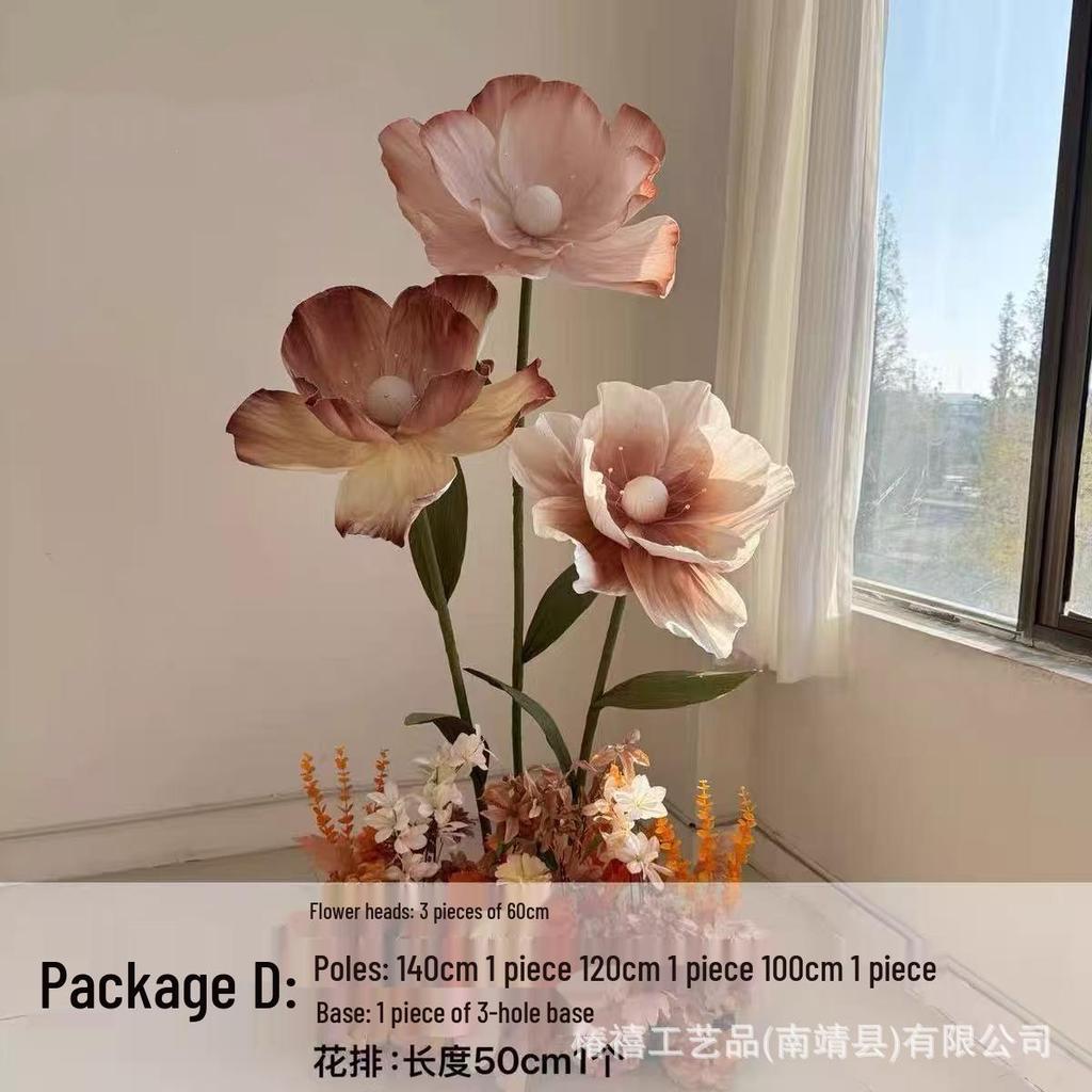 Giant Coffee-Colored Autumn Paper Poppy Flowers for Wedding and Window Displays