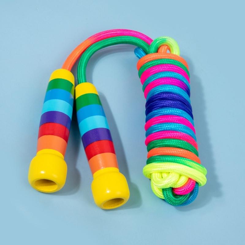 Детская регулируемая скакалка с ручкой Скакалка