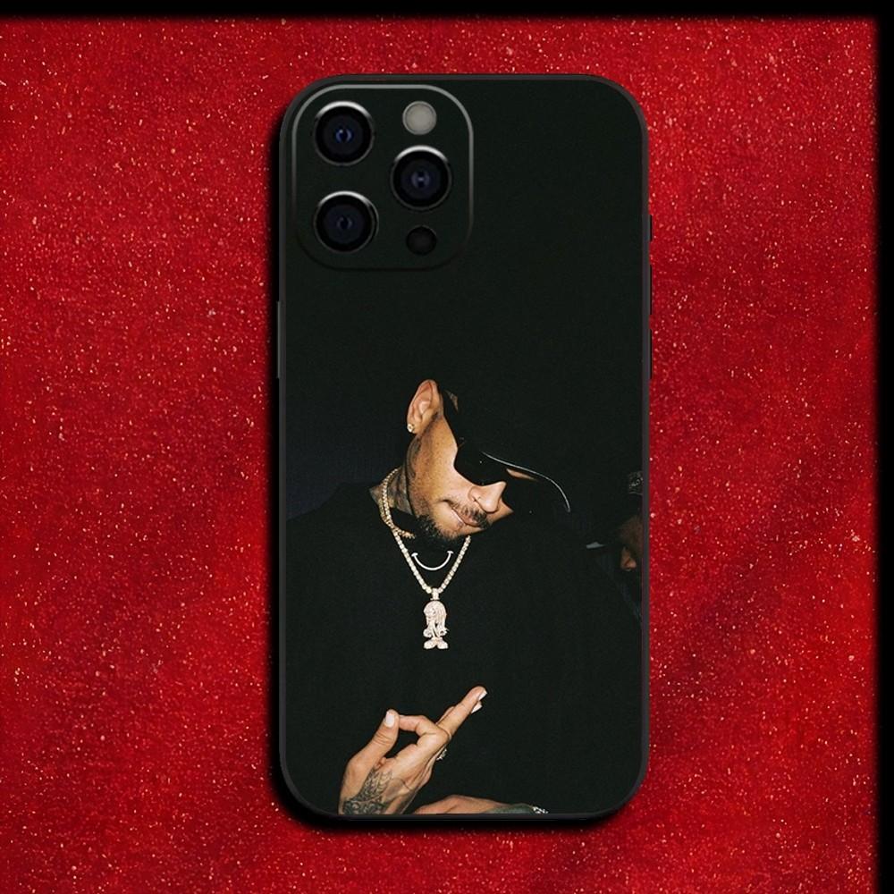 Чехол для телефона рэпера из США Крис Браун для iPhone 16,15,14,13,12,11,Pro,X,XS,Max,XR,Plus,Mini Мягкий черный чехол