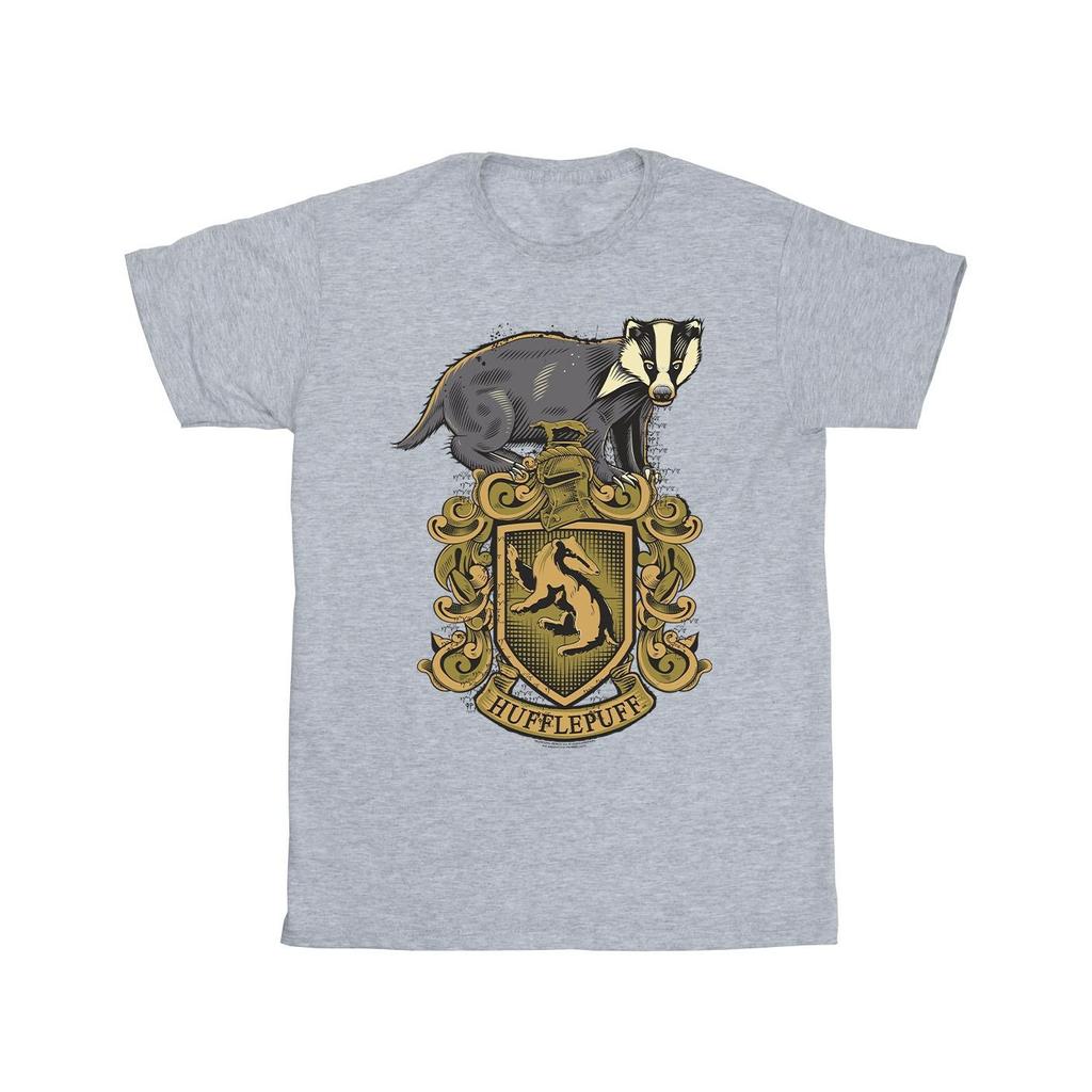 Harry Potter Mens Hufflepuff Sketch Crest T-Shirt