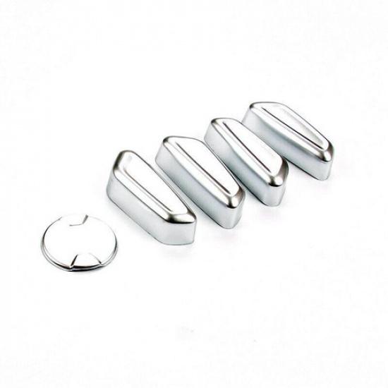 5PCS Fit For Ford Escape Kuga - Seat Adjustment Button Cover Trim Silver