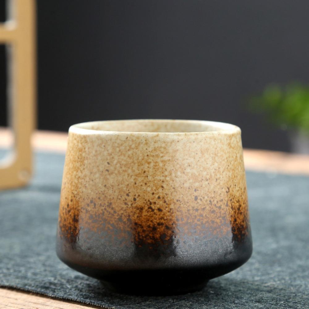Глазурованные чашки для замены в печи Грубая керамика Чашка для эспрессо Винтажные японские керамические чашки Новая чашка для чая