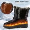 Waterproof Winter Boots for Women Faux Fur Long Plush Snow Boots Woman Platform Ankle Boots Warm Cotton Couples Shoes