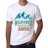 Men’s Vintage Tee Shirt Graphic T Shirt Wilderness Aspen White