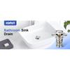 JOMST Bath Universal 2-в-1 заглушка для раковины в ванной комнате, выдвижная, со съемным фильтром из нержавеющей стали, препятствующим засорению, заглушка для слива волос, против запаха