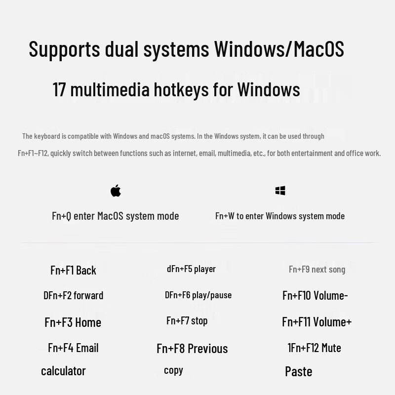 Rapoo E9500G 110-Key Ultra-Slim Multi-Mode Wireless Keyboard