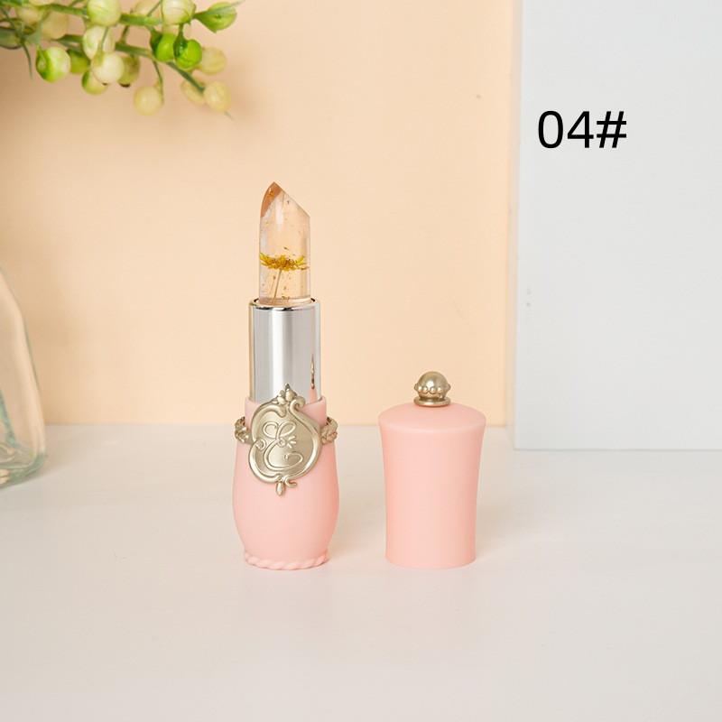Красота Яркий Цветок Кристалл Желе Помада Изменение Температуры Цвета Губ