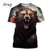 Fashion 3d Printed Animal Bear T-shirt For Men Summer Short Sleeve Mens Personality Cool Funny T-shirt Streetwear Kids Plus Size Tees Tops