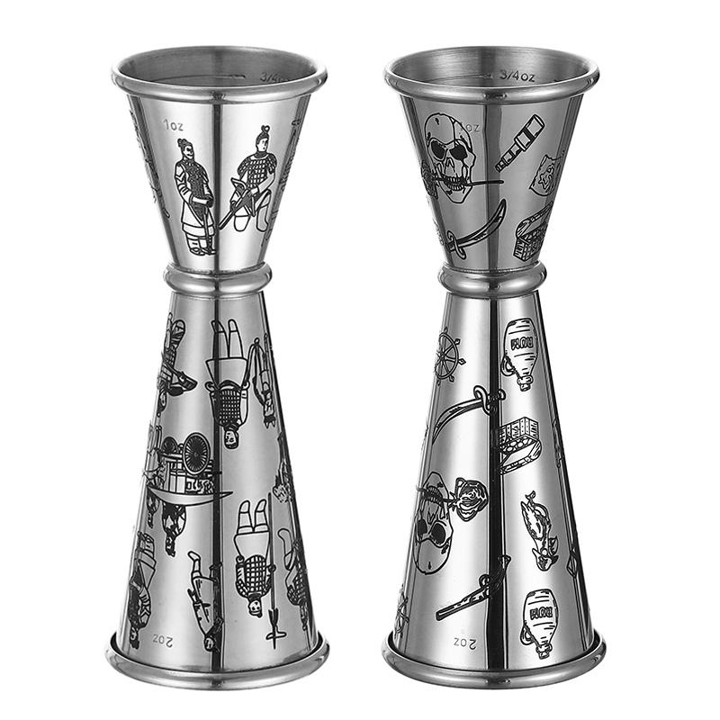Двойной джиггер для барменства, Коктейльный джиггер 2 унции 1 унция | Мерный стаканчик для коктейлей Японский джиггер Мерка для шотов Джиггеры