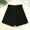 High Waist Shorts Women's Thick Double-breasted Wide-leg Pants