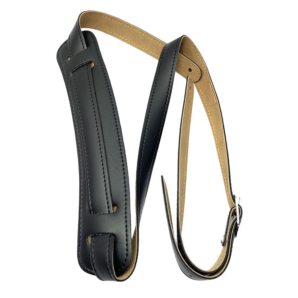 Кожаный Мягкий Ремень Регулируемой Длины Ремень для Фольклорной Гитары с Наплечником Ремень для Электрогитары для Акустической Электрической Фольклорной Бас-гитары