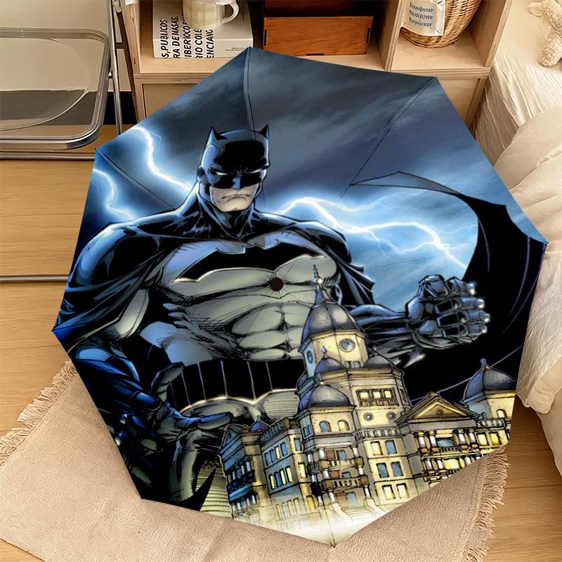 1PC Batman: Night City Guardian Automatic Umbrella - Suitable Travel Outdoor Portable Umbrella Birthday Gift Daily Essentials