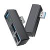 4-портовый USB 3.0 концентратор SDM007 со сверхскоростью 5 Гбит/с для Steam Machine/PS5/ПК/Портативный ХАБ со светодиодным индикатором и сумкой для хранения