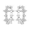 S925 Silver Vintage Lace Vine Earrings Colorful Floral Gemstone Hoop Earrings Jewelry Accessories