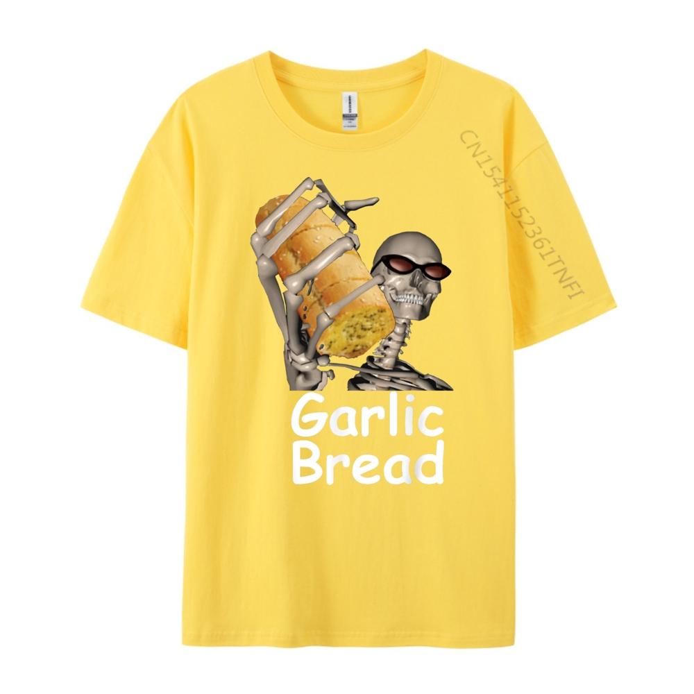 Garlic Bread Skeleton Funny Graphic Tees Men Clothes Big And Tall Graphic