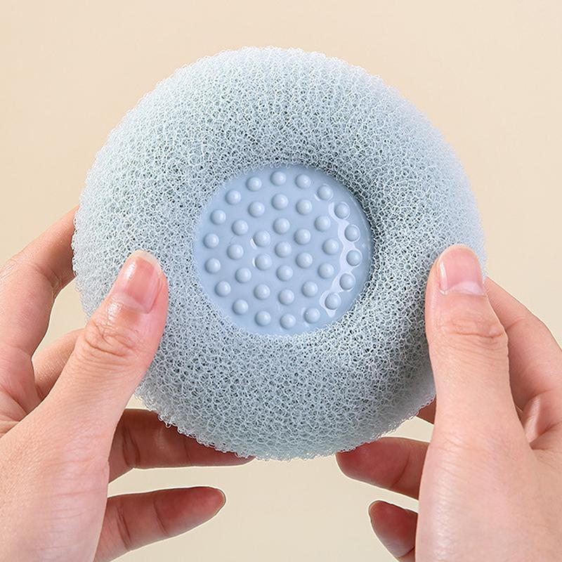 Круглые мягкие ручные шарики-губки для ванны, щетка для чистки душа, очиститель для тела, скрабберы, шарики для ванны, аксессуары для ванной комнаты