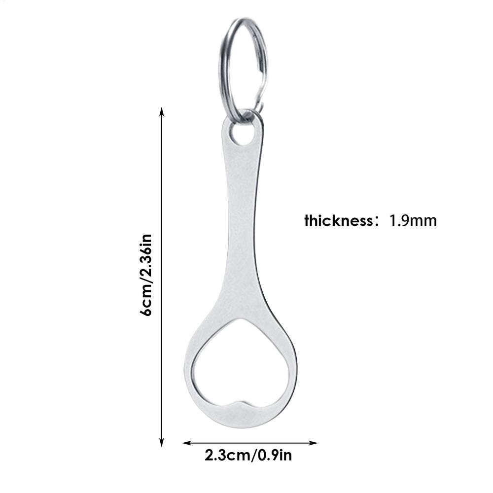 1PC Stainless Steel Shopping Cart Tokens Keychain Bottle Opener Grocery Store Shopping Cart Supermarket Anti-lost Hanging Tag