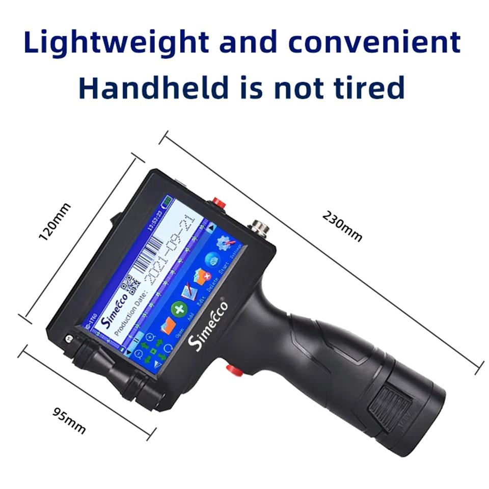Russian Language System Portable Handheld Inkjet Printer Production Date Barcode Label Coding Machine Batch Number QR Code Constant Fast Drying