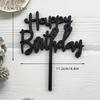 10pcs Set 32 Styles Happy Birthday Cake Topper Black Gold Cake Toppers Baby Shower Cake Birthday Party Cake Flag Decorations