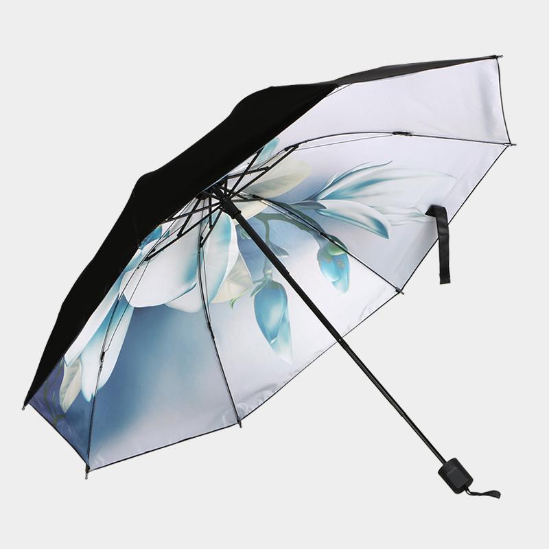 Зонт от солнца Защита от солнца УФ-защита Зонт Женский мужской Зонт от солнца двойного назначения Черный клей Портативный прочный складной зонт