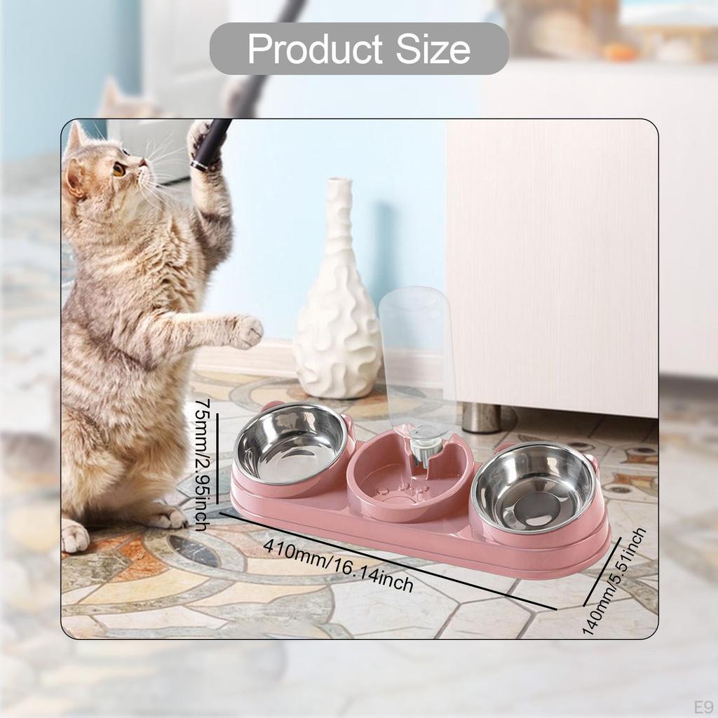 Миска, для корма и воды для питомца, наклоненная под углом 15°, 3 в 1, для влажного и сухого корма, кормушка для хомяка, ,