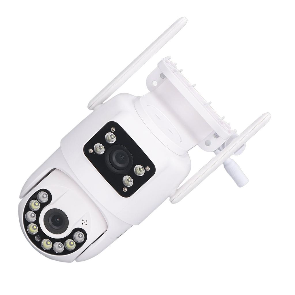 Outdoor Security Camera Dual Lens 2.4GHz WiFi Human Detect Pan Tilt Auto Tracking 2 Way Audio Night