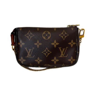 [Б/У] Мини Сумка на Двойной Цепи Classic Monogram Покрытие из Канвы Кожаная Ручная Плечевая Сумка-Кроссбоди Мини - Очень Хорошее Состояние #19GP5H5