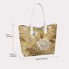 Vintage Floral Print Tote Bag Aesthetic Casual Handbag for Daily Shopping Commute