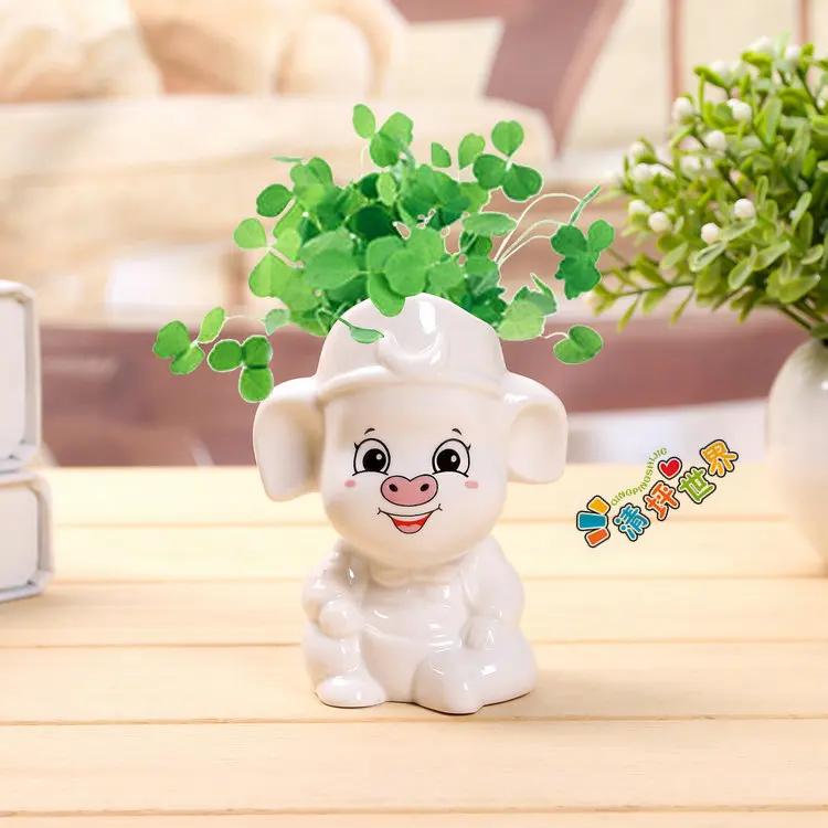 Новая мини-кукла, милый цветочный горшок, цветочный горшок, керамический суккулент, горшок, творческий DIY, детские игрушки, наука, образование, подарок, домашний декор