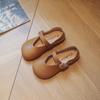 Girls Leather Shoes British Style Children Performance Shoes Simple Soft Sole Kids Flats Princess Shoes Solid Color 2024 New
