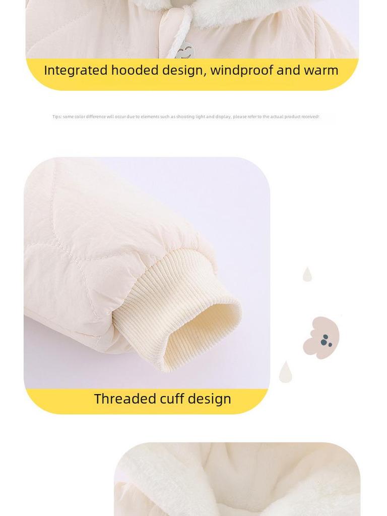 Winter Baby Jumpsuit: Thick Warm Cotton Romper for Boys and Girls