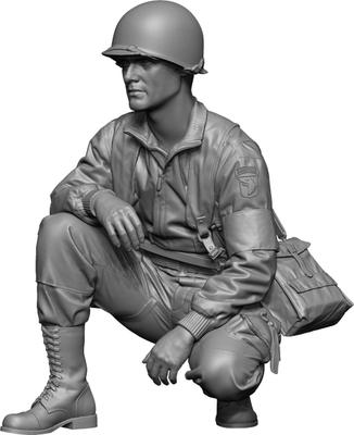 Модель H3 1/35 Вторая мировая война США. Медик Воздушно-десантной дивизии Набор для 3D-печати HS35105 (Человек)