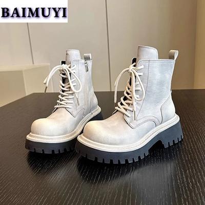 Женские ботильоны на платформе, туфли на среднем каблуке, тренд 2025 года, повседневные брендовые модные ботинки челси, зимние новые туфли-лодочки для ходьбы, женские ботинки