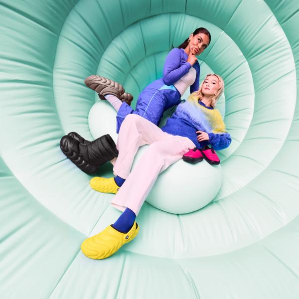 Crocs Классические сабо на платформе с подкладкой 210059 100