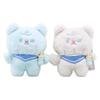 Cute Plush Cartoon Bear Doll Keychain Soft And Cuddly In Light Gray Blue White Pink