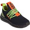 Adidas Lite Racer Adapt 7.0 Trendy Sports Non-Slip Wear-Resistant Low-Top Running Shoes Kids Sneakers Black JQ7358